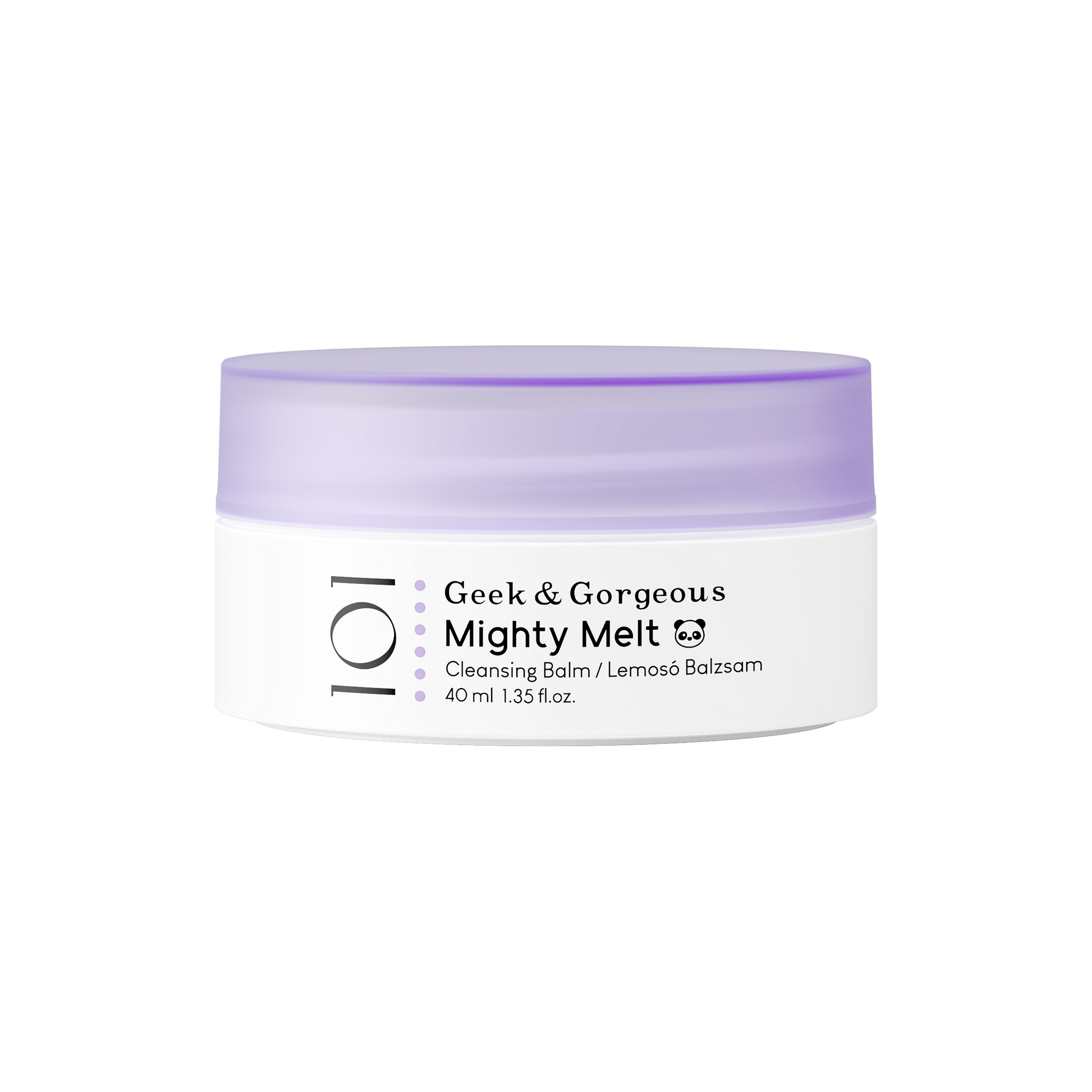 The small, 40 ml version of our Mighty Melt cleansing balm in front of a white background.